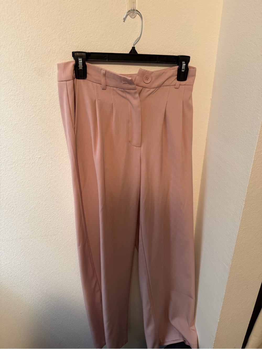 Princess Polly Dusty Pink High-Rise Wide-Leg Trousers